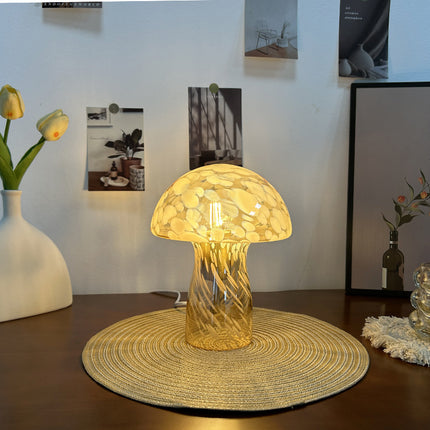 Mushroom Glass Retro Table Lamp – Decorative European Style Lighting | Ikeame
