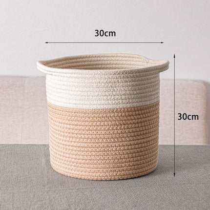 Handwoven Cotton Storage Basket Japanese Style Organiser
