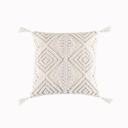 Nordic Beige Tufted Geometric Cushion - 4 designs