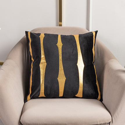 Golden Stripe Cushion Cover – 45x45cm in Beige or Brown