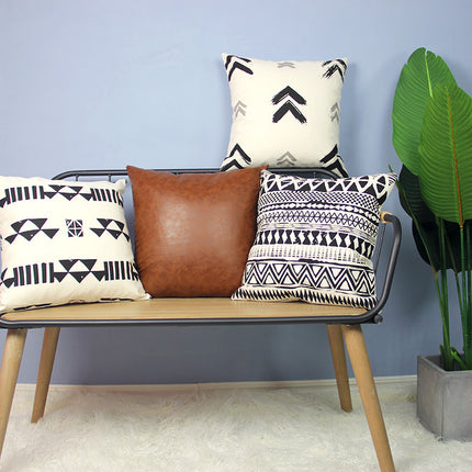 Luxury Boho Cushion Cover – Black & White or Brown