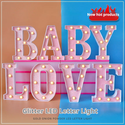Night Light English Letter Lamp Birthday Party