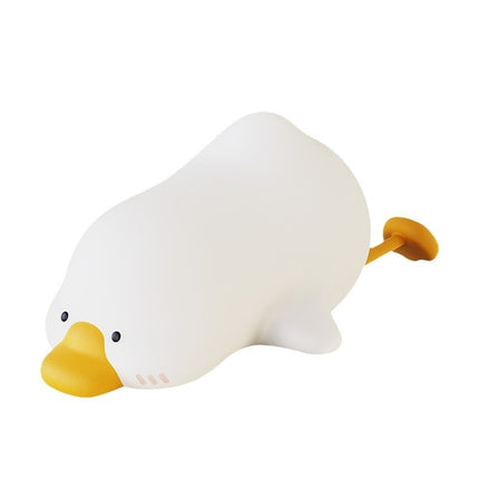 Creative Cute Big White Geese Magic Color Small Night Lamp