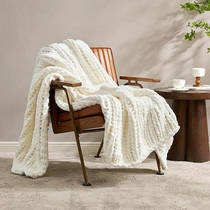 Chunky Knit Blanket | Chenille Luxury Throw