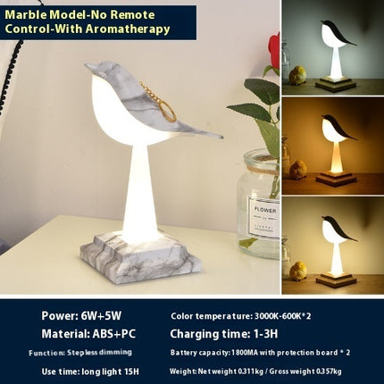 Bird-Shaped Touch Table Lamp – Rechargeable LED with Remote Control & Multi-Colour Options