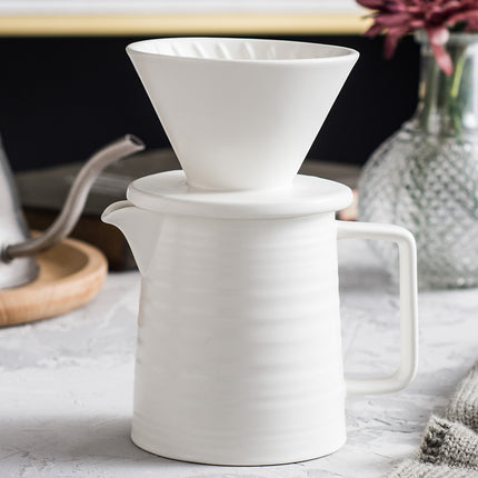 Handmade Ceramic Coffee Dripper Set | Nordic Pour Over Coffee Set