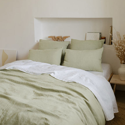 Japanese Linen Bedding Set | Minimalist Washed Duvet Cover