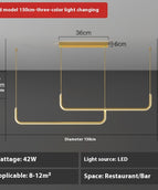 Gold 150CM  Tri color dimming