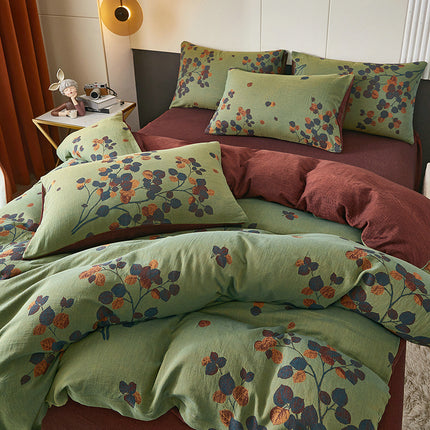 Autumn Leaves Cotton Bedding | Luxury Floral Duvet Cover