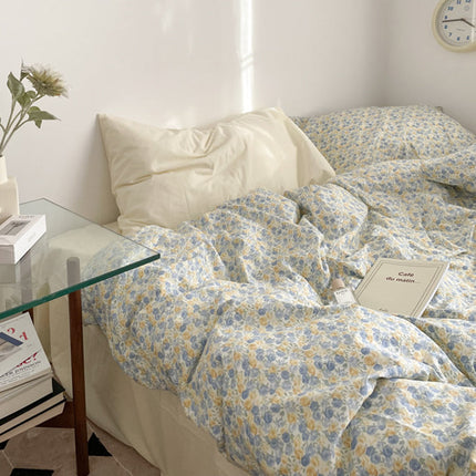 Retro Cottagecore Floral Cotton Bedding Set – 4 Designs | Ikeame