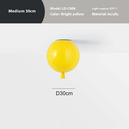 Balloon Shaped Ceiling Light Shade – Colourful Modern LED Acrylic Lamp