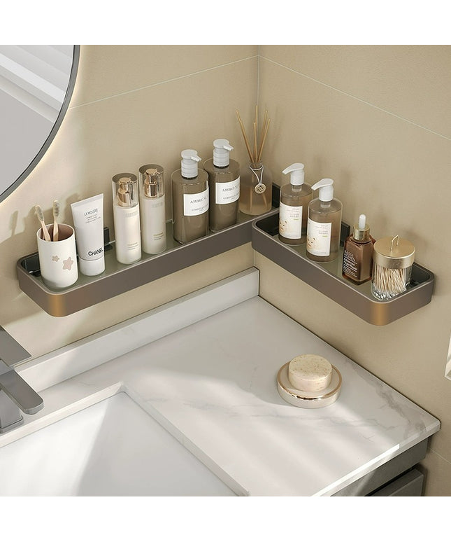 Bathroom Tempered Glass Simplicity Storage Rack