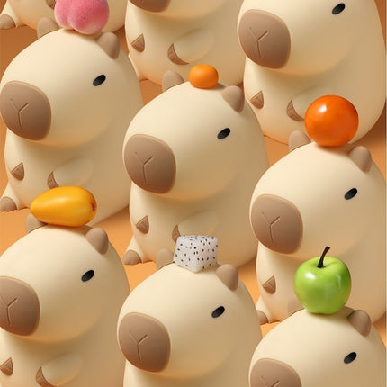 Capybara Night Light – Soft Silicone Rechargeable Lamp | Ikeame