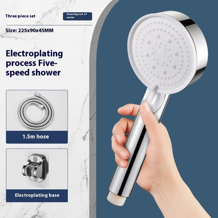 Supercharged 5-Speed Shower Head Set | Portable with Hose & Base – Ikeame