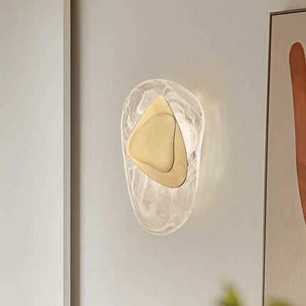 Crystal Transparent Wall Lamp – Glass Shade with Gold or Black Fixture | LED