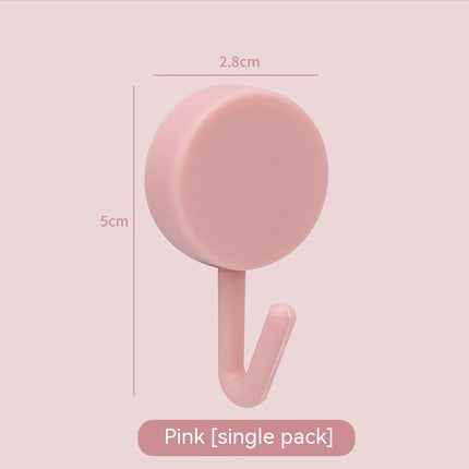 Plastic Kitchen Bathroom Hook Punch-free Hook Power Post Seamless Behind The Door Wall Coat And Hat Hook Self-adhesive Hook