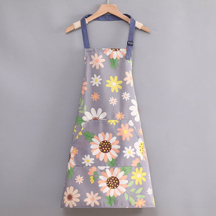 Anti-Fouling Canvas Kitchen Apron with Hand Wipe Panels – One Size | 4 Designs (Love & Sunflower)