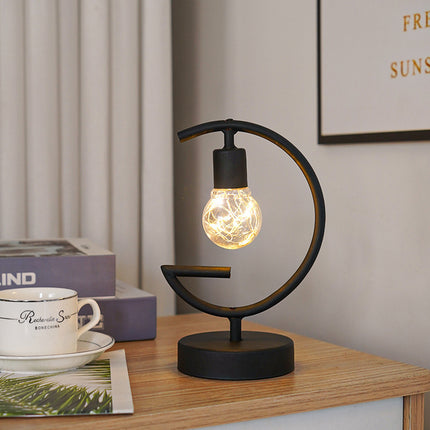 LED Wrought Iron Decorative Lamp – Modern Accent Light (Black or White, 2 Designs)
