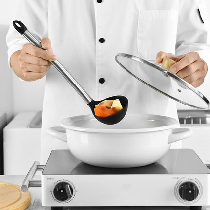 Stainless Steel & Silicone 9-Piece Utensils Kit 🍳 – With Pot