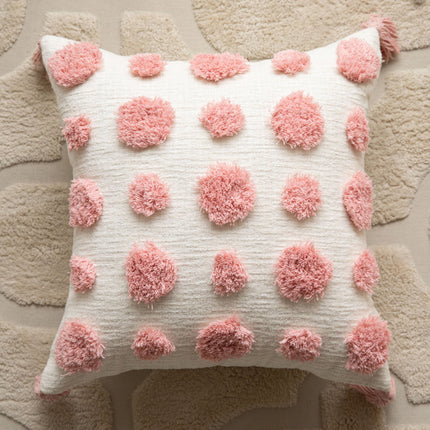 Blush Tassel Cushion Covers – Playful Sofa Pillow, 5 Designs | Ikeame