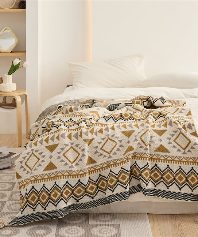 Boho Tassel Blanket | Tribal Shawl Throw