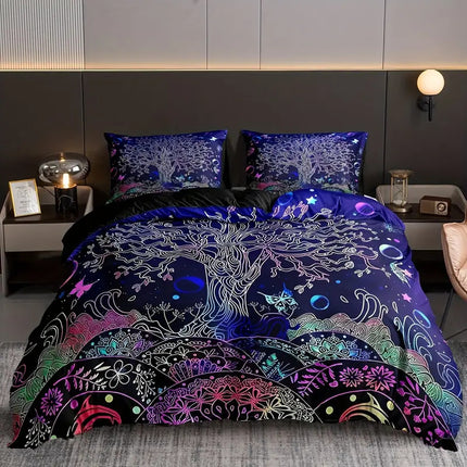 Tree of Life Bedding Set | Sun Moon Celestial Duvet Cover