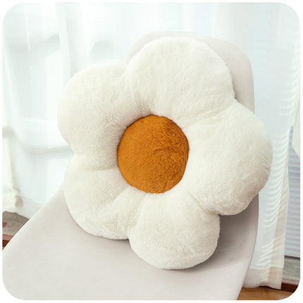 Plush Flower-Shaped Cushion