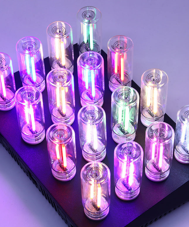Transparent USB Night Lamp – Multicolour Glass Bottle Light | Ikeame