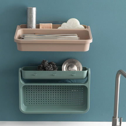 Sink Organiser Shelf – Punch-Free Wall Shelf | White, Powder, Green or Black