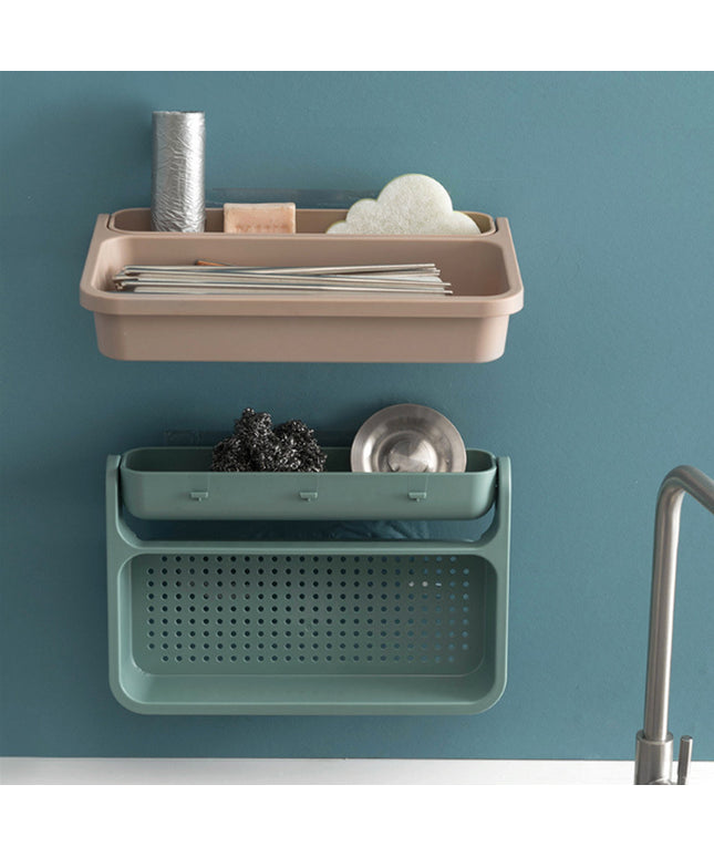 Sink Organiser Shelf – Punch-Free Wall Shelf | White, Powder, Green or Black
