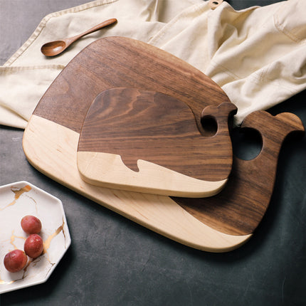 Walnut Whale-Shaped Chopping or Serving Board 🐋 – Small or Large