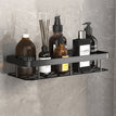 4 - Wall shelf single layer - wide sides - black