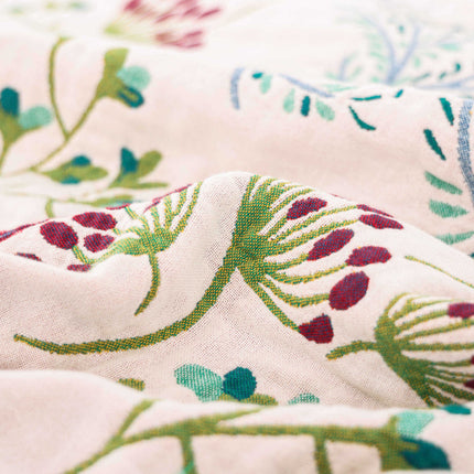 Cotton Gauze Floral Blanket | Lightweight Summer Throw