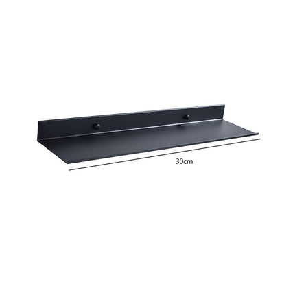 Black Bathroom Shelf – Non-Perforated Wall-Mounted Storage | Ikeame