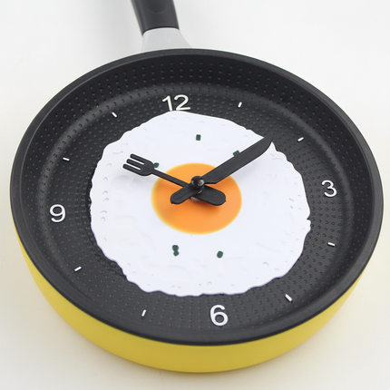 Fried Egg Wall Clock – 14 Inch Resin & Silicone | Battery Powered | 7 Colours