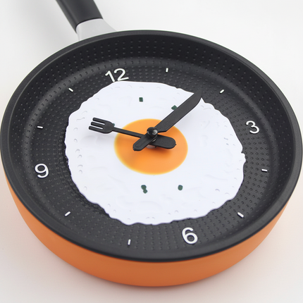 Fried Egg Wall Clock – 14 Inch Resin & Silicone | Battery Powered | 7 Colours