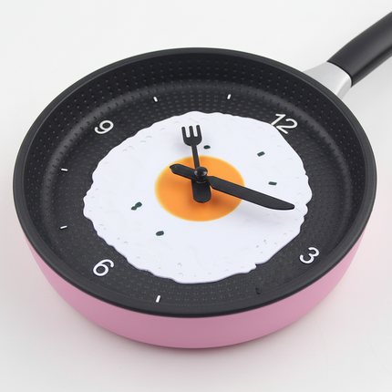 Fried Egg Wall Clock – 14 Inch Resin & Silicone | Battery Powered | 7 Colours