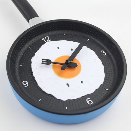 Fried Egg Wall Clock – 14 Inch Resin & Silicone | Battery Powered | 7 Colours