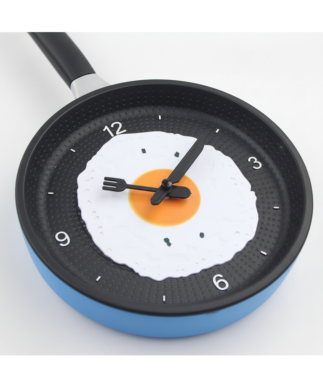 Fried Egg Wall Clock – 14 Inch Resin & Silicone | Battery Powered | 7 Colours