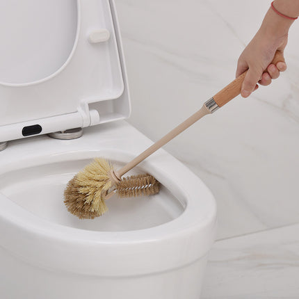 Wooden Handle Toilet Brush – Modern Bathroom Cleaning Essential