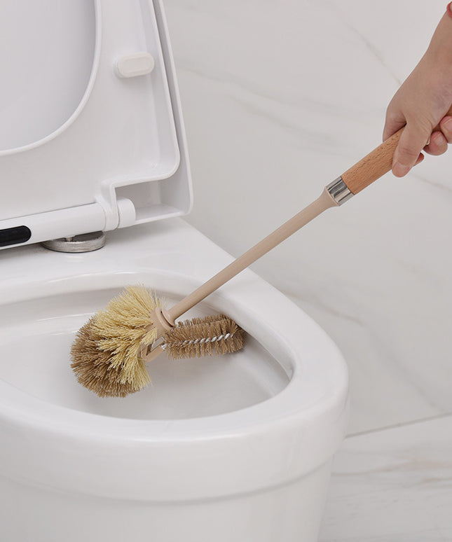 Wooden Handle Toilet Brush – Modern Bathroom Cleaning Essential