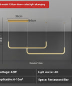Gold 120CM  Tri color dimming