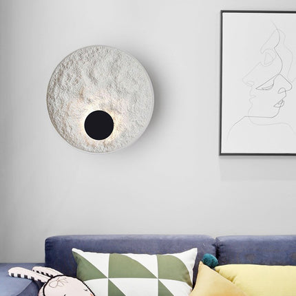 Modern Art Disc Wall Light – Nordic Black & White LED | 30cm & 50cm