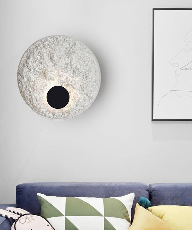 Modern Art Disc Wall Light – Nordic Black & White LED | 30cm & 50cm