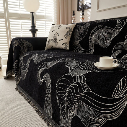 Chenille Sofa Cover | Patterned Couch Throw Protector