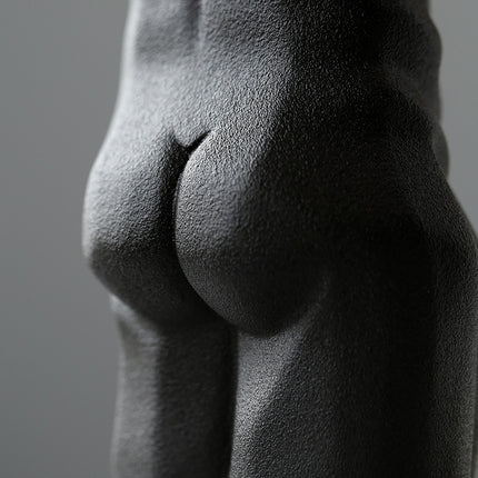 Abstract Male Body Vase – Minimalist Ceramic Torso Sculpture