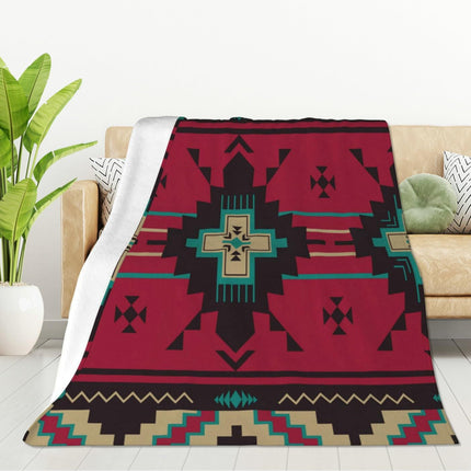 Bohemian Flannel Blanket | Tribal Pattern Cosy Throw