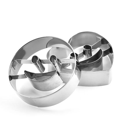 Smiley Face Biscuit Cutter Set 😊 – Stainless Steel, 4 Shapes