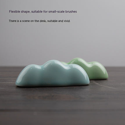 Cloud Celadon Ceramic Pen Holder – Elegant Desk Organiser
