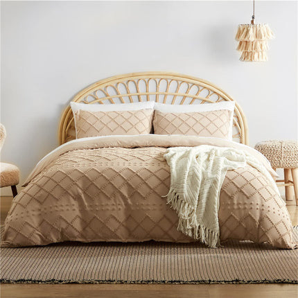 Tufted Cotton Bedding Set | Boho Duvet Cover